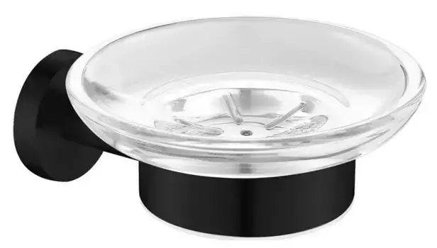 Мыльница «Aquanet» 4585MB на стену чёрная матовая