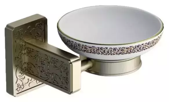 Мыльница «Art&Max» Gotico AM-E-4899AQ на стену бронза/белая