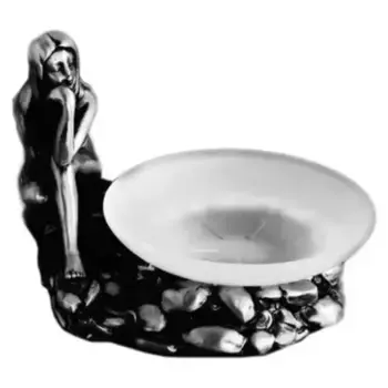 Мыльница «Art&Max» Juno AM-B-0071C-T на стол серебро