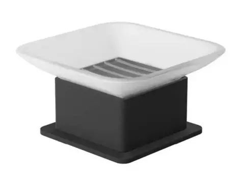 Мыльница «Excellent» Riko DOEX.1613BL на стол чёрная матовая