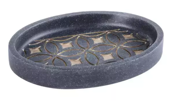 Мыльница «Fixsen» Coin FX-250-4 на стол серая/золото