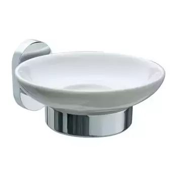 Мыльница «Fora» Brass BR036 на стену хром/белая