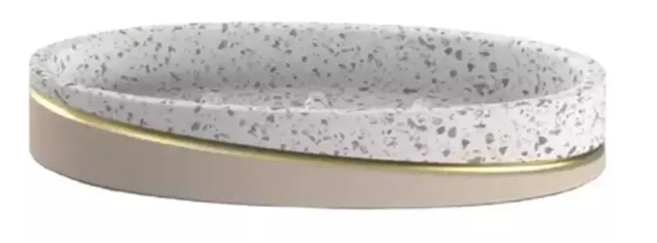 Мыльница «Fora» Terrazzo FOR-TRZ036 на стол бежевая