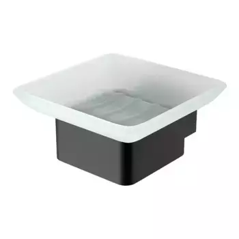 Мыльница «Lemark» Smooth Line 9742017 на стену чёрная матовая