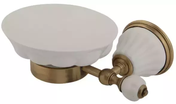 Мыльница «Migliore» Olivia 17415 на стену бронза/белая