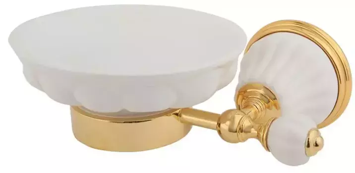 Мыльница «Migliore» Olivia 17446 на стену золото/белая