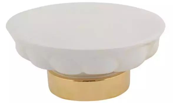 Мыльница «Migliore» Olivia 17447 на стол золото/белая