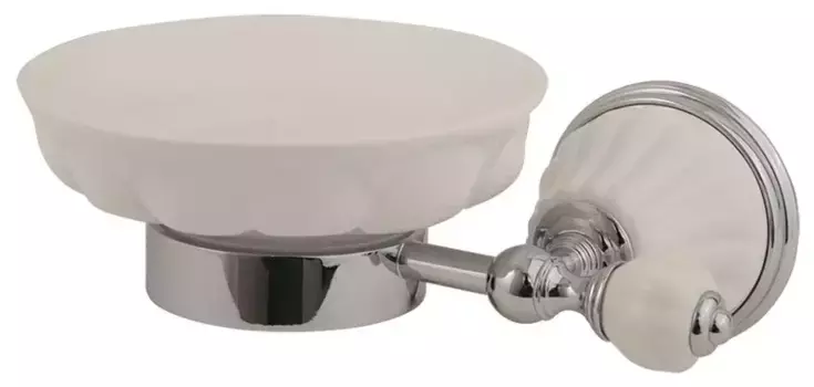 Мыльница «Migliore» Olivia 17477 на стену хром/белая