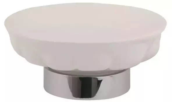 Мыльница «Migliore» Olivia 17478 на стол хром/белая