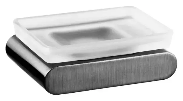 Мыльница «Remer» Lounge LN10CFP на стену шлифованный чёрный хром