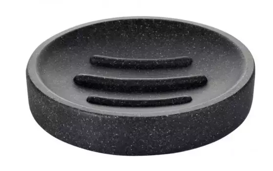 Мыльница «Ridder» Stone 22010310 на стол чёрная