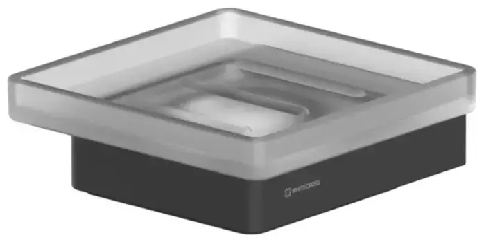Мыльница «Whitecross» Cubo CU2420BL на стену чёрная матовая