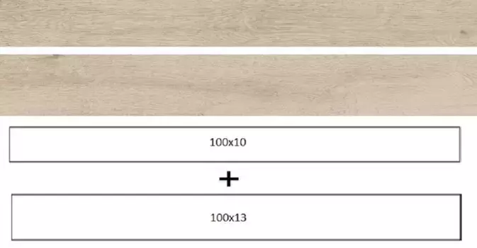 Напольная плитка «Ragno» Woodreal Matt. 100x13 2 формата 100x10+100x13 R5S8 bianco