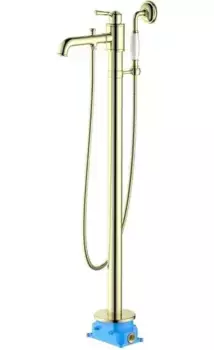 Напольный смеситель для ванны «Акватек» Классик AQ1545PG полированное золото
