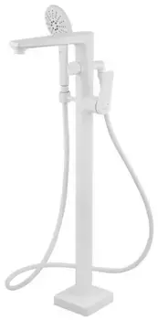 Напольный смеситель для ванны с душем «Lemark» Bronx LM3744MW белый