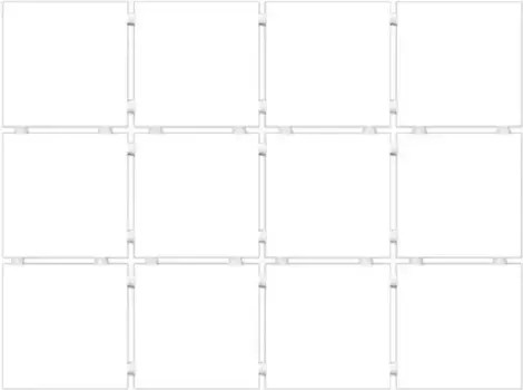 Настенная мозаика «Kerama Marazzi» Конфетти (комплект из 12 шт.) 39,8x29,8 1146H белый