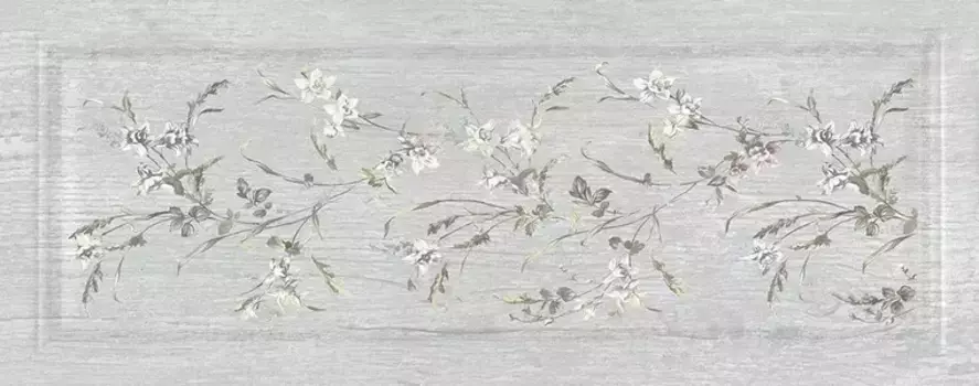 Настенная панель с декором «Kerama Marazzi» Кантри Шик 50x20 7189 серый