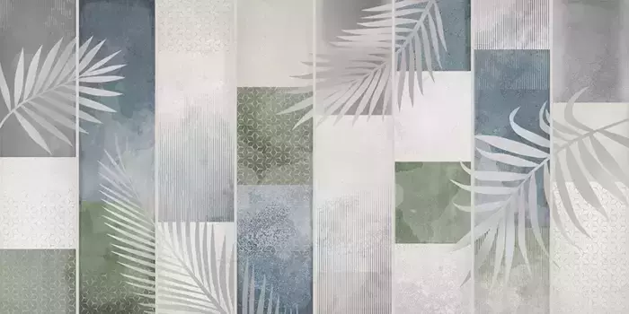 Настенная плитка «Azori» Bricks Leaf Glossy 63x31,5 СК000042304 мультиколор