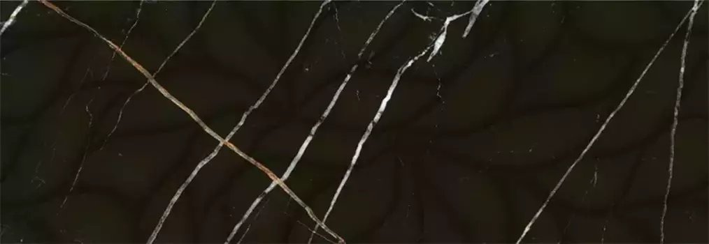 Настенная плитка «Eletto Ceramica» Black&Gold Glossy 70x24,2 struttura 508171101 чёрный