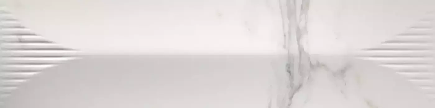 Настенная плитка «Vilar Albaro» Calacata Piramide Glossy 30x7,5 928738 белый