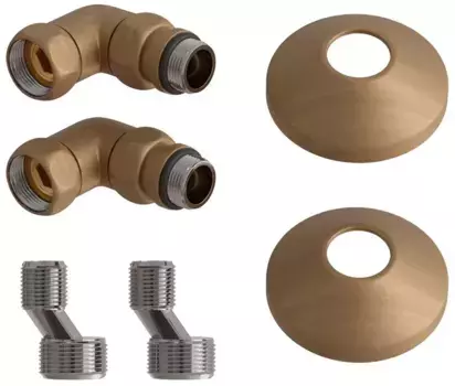 Отражатель, Угловое соединение, Эксцентрик «Point» PN93412BR 3/4"х1/2" гайка/штуцер со сгоном бронза