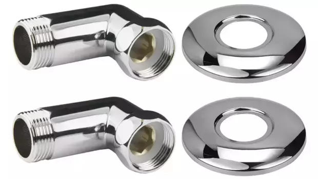 Отражатель, Угловое соединение «Point» PN00004 1"х1" гайка/штуцер 2 шт. хром