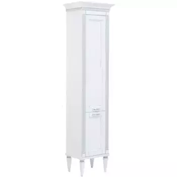 Пенал «Aquanet» Селена 40 белый/патина серебро правый