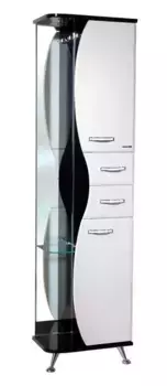 Пенал «Bellezza» Рио 50 белый/чёрный правый