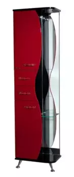 Пенал «Bellezza» Рио 50 красный/чёрный левый