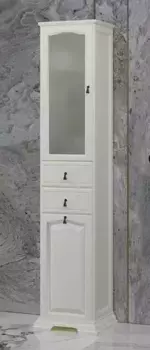 Пенал из массива «Opadiris» Риспекто 40 с корзиной слоновая кость левый