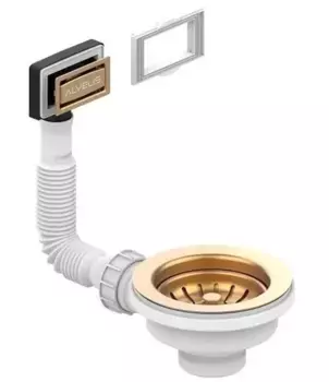 Перелив для мойки «Alveus» 114-3 1/2 BRONZE гибкий перелив 1144844 бронза