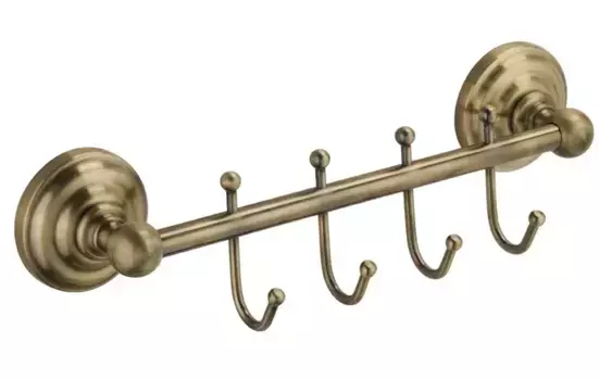 Планка с крючками «Fixsen» Retro FX-83805-4 на стену бронза