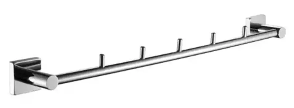 Планка с крючками «Rainbowl» Cube 2731-5 на стену хром