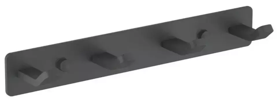 Планка с крючками «Schein» Klimt 9214MB на стену чёрная матовая