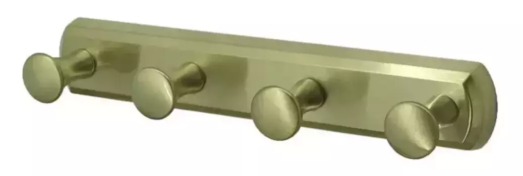 Планка с крючками «WasserKRAFT» K-1074BG матовое золото