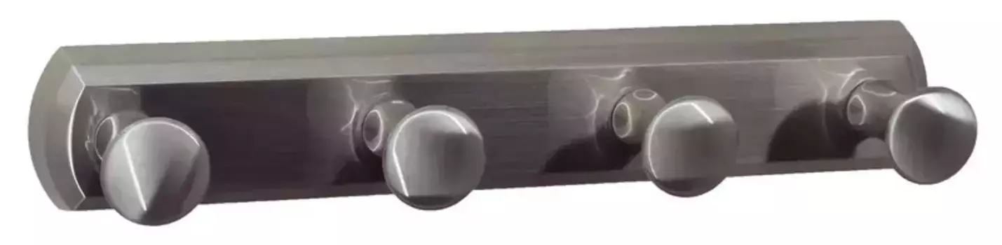 Планка с крючками «WasserKRAFT» K-1074N на стену никель