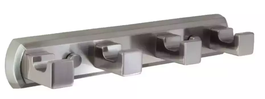 Планка с крючками «WasserKRAFT» Rhin K-8774 на стену никель