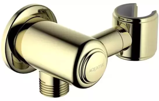 Подключение для душевого шланга «Акватек» Классик AQ2462PG с держателем для лейки полированное золото