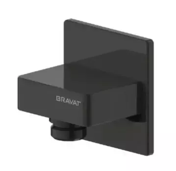 Подключение для душевого шланга «Bravat» P7429BW-1 чёрное