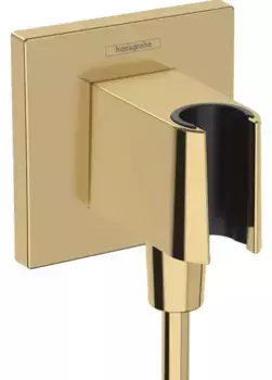 Подключение для душевого шланга «Hansgrohe» FixFit E 26889990 с держателем для лейки полированное золото