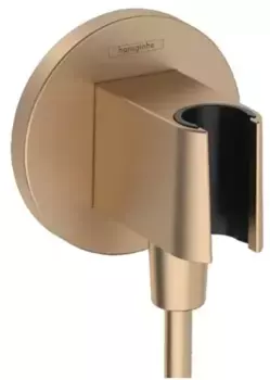 Подключение для душевого шланга «Hansgrohe» Fixfit S 26888140 с держателем для лейки шлифованная бронза