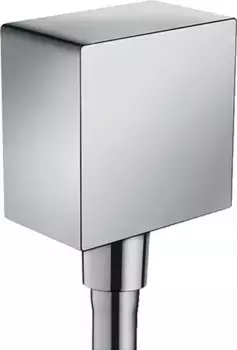 Подключение для душевого шланга «Hansgrohe» FixFit Square 26455000 с обратным клапаном хром