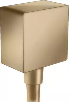 Подключение для душевого шланга «Hansgrohe» FixFit Square 26455140 с обратным клапаном шлифованная бронза