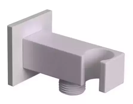 Подключение для душевого шланга «Paffoni» ZSUP032BO с держателем для лейки белое матовое