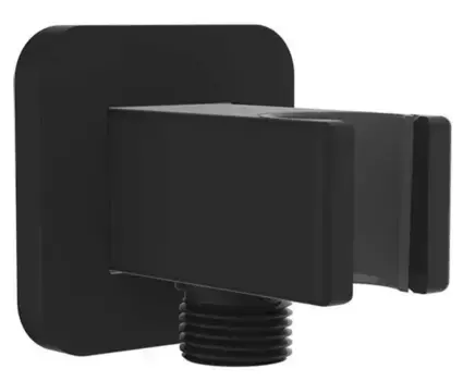 Подключение для душевого шланга «Vincea» VSC-32MB с держателем для лейки чёрное