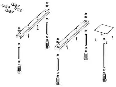 Подставка с ножками под ванну «Riho» Special Pootset 12 серая