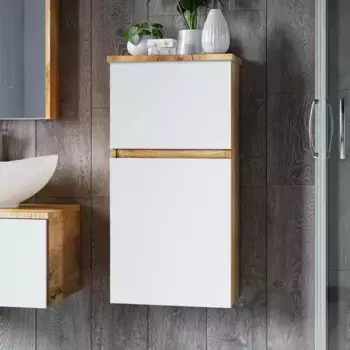 Подвесной шкаф «Misty» Ива 40 подвесной белый, каштан универсальный