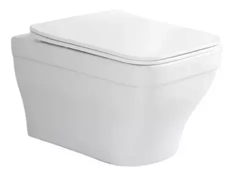 Подвесной унитаз безободковый «Акватек» Амадео AQ1163-00 белый с сиденьем дюропласт с микролифтом белое