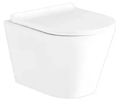 Подвесной унитаз безободковый «Акватек» AQ1910-00 Альфа белый без сиденья дюропласт с микролифтом белое