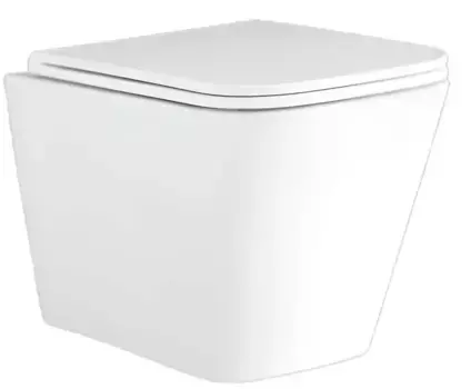 Подвесной унитаз безободковый «Акватек» AQ1911-00 Дельта белый без сиденья дюропласт с микролифтом белое
